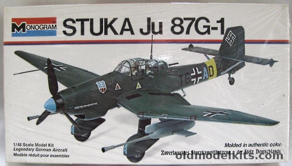 Monogram 1/48 Junkers Ju-87 G-1 Stuka - Rudel - White Box Issue, 6840 plastic model kit